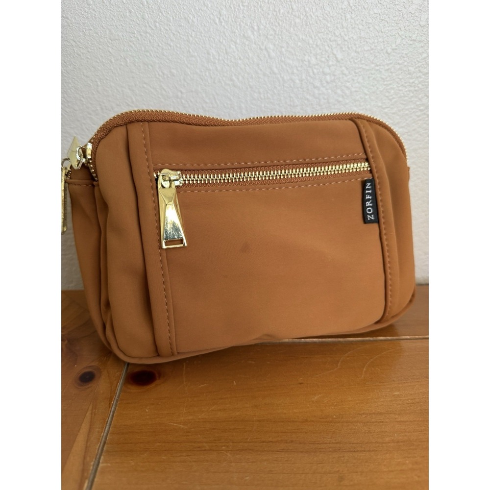 Zofrin Brown Caramel Fanny Pack/Crossbody Unisex Multi Use Travel Vacation